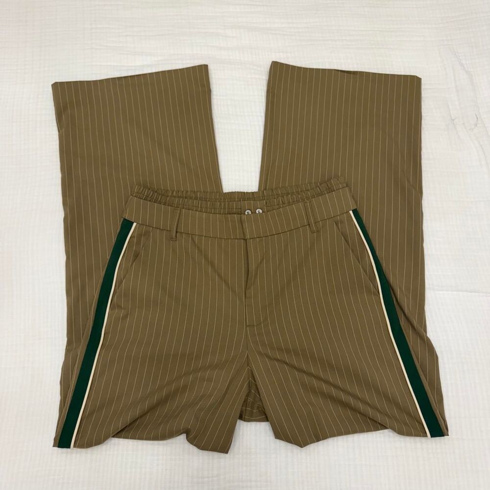 zara pinstripe trousers with boxer detail